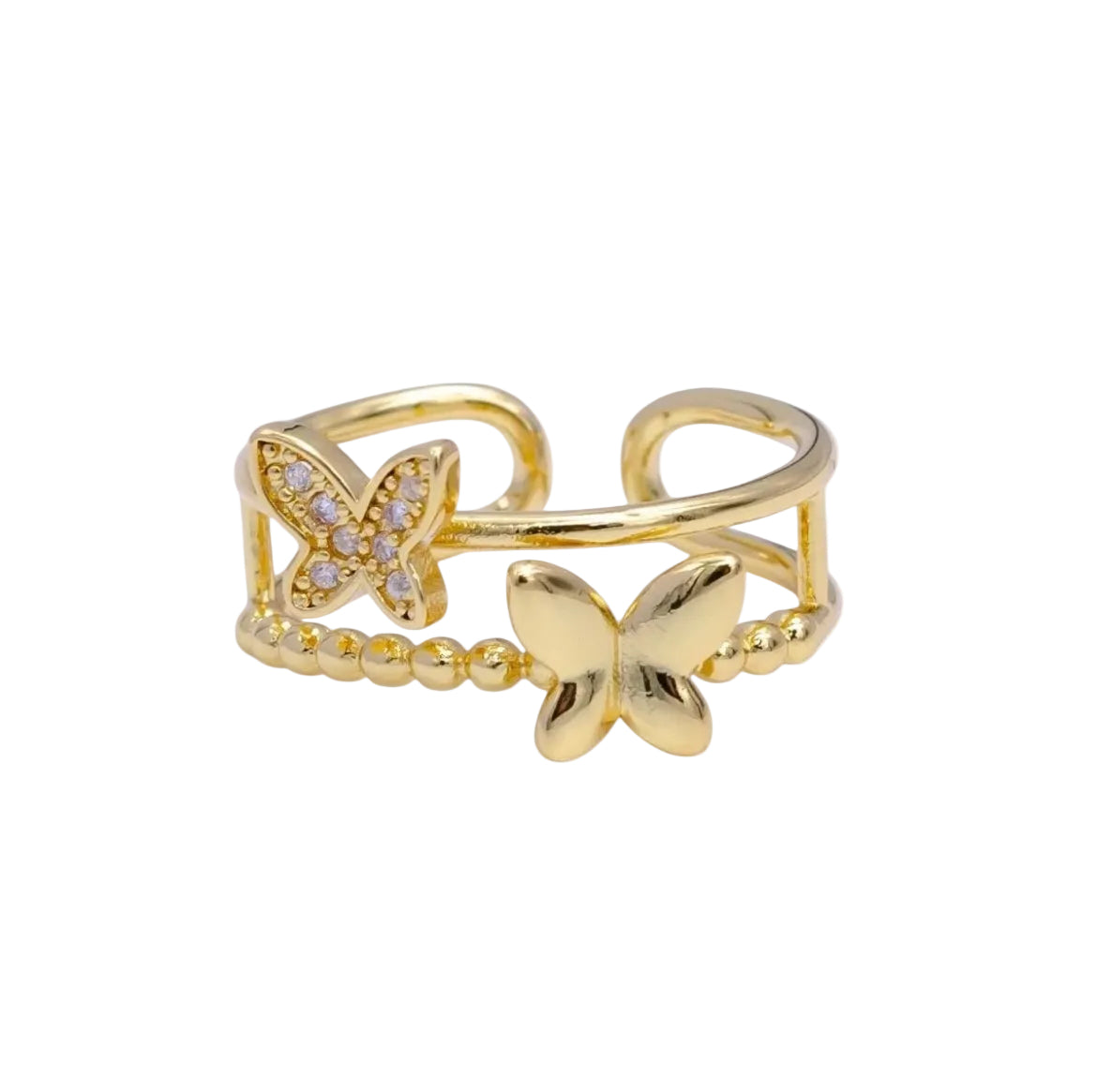 Double Butterfly Ring