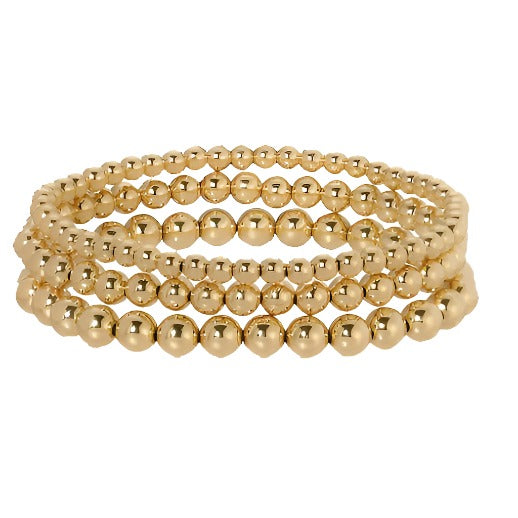 Gold Stretch Bead Bracelet