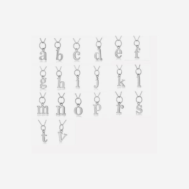 Tiny Lower Case Initial Necklace