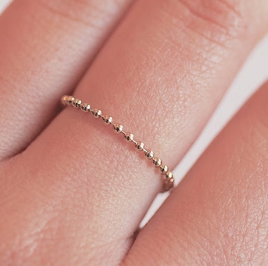 Beaded Ball Chain Ring