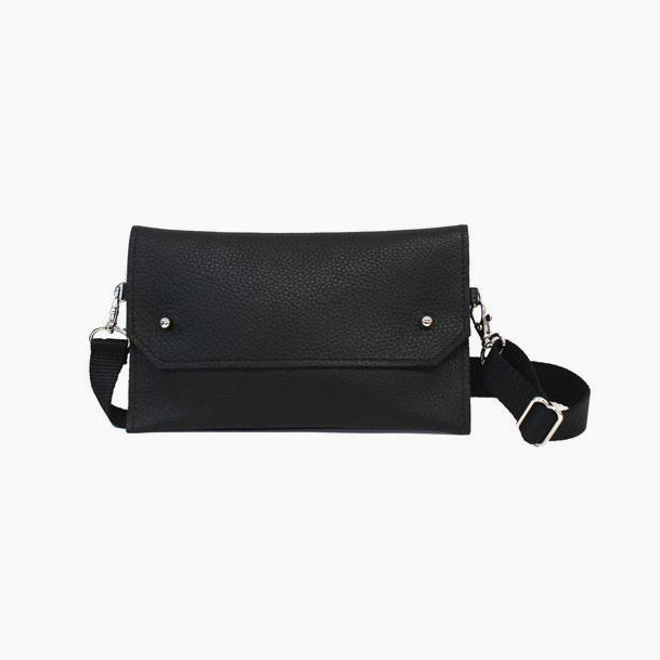 Navy Leather Belt Bag