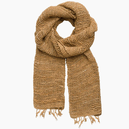 Camel Woven Cotton Scarf