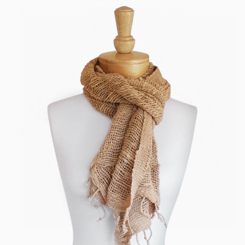 Berry Woven Cotton Scarf