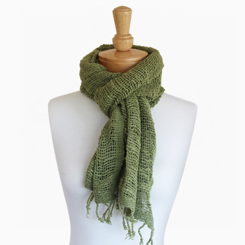 Berry Woven Cotton Scarf