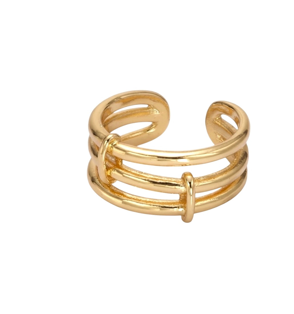 Triple Line Ring