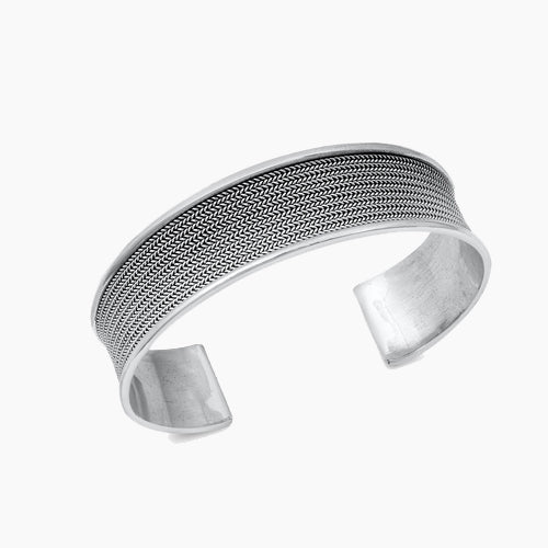 Wide Textured Line Cuff