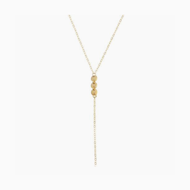 3 Disc Lariat Necklace