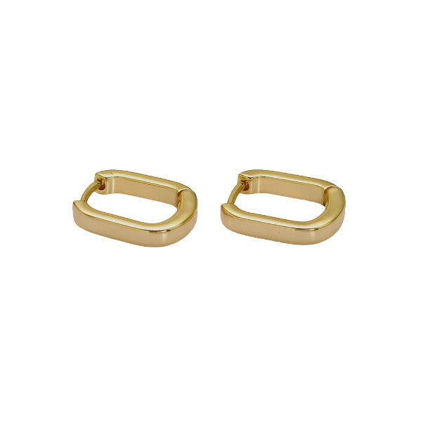 Tiny Rectangle Huggie Hoop