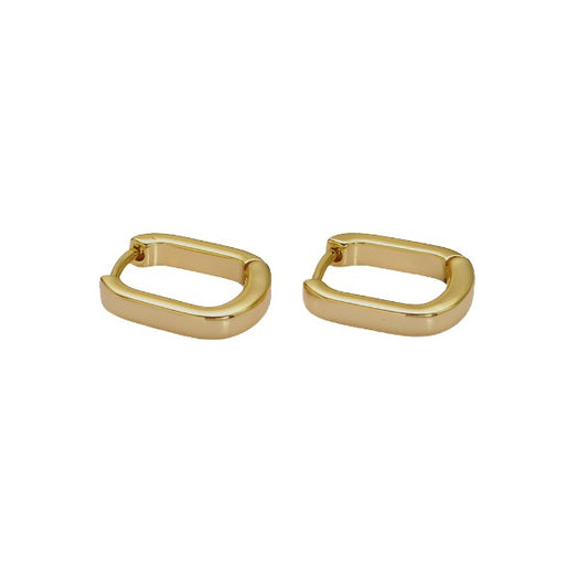 Tiny Rectangle Huggie Hoop