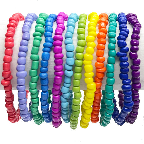 Vibrant Colors Stretch Seed Bead Bracelet