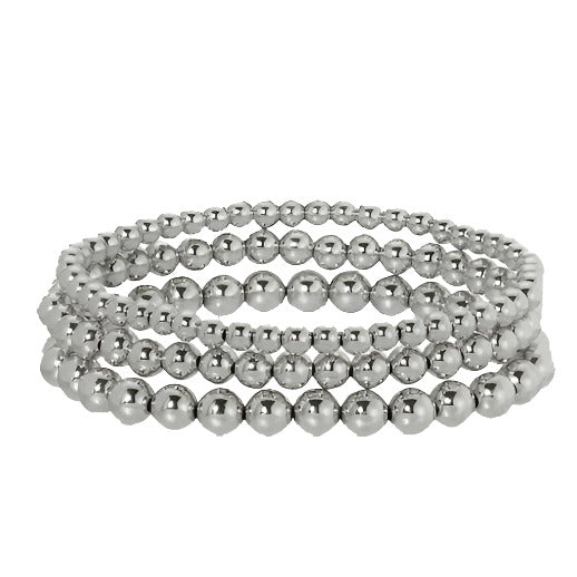 Sterling Silver Stretch Bead Bracelet