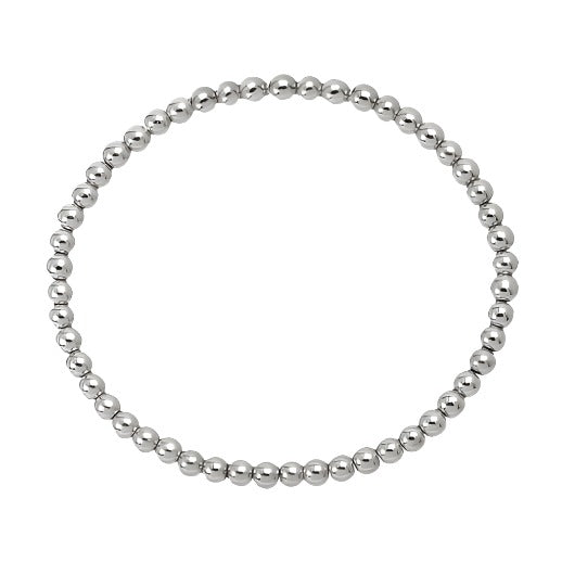 Sterling Silver Stretch Bead Bracelet