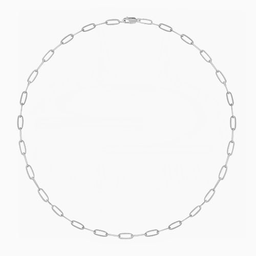 Sterling Silver Paperclip Chain Necklace