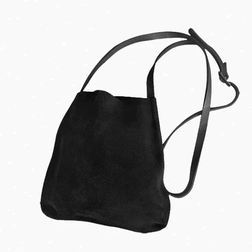 Suede and Leather Crossbody Bag