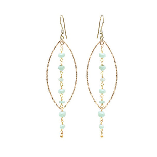 Opal Beaded Drop Earrings