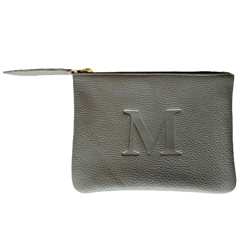 Leather Initial Pouch