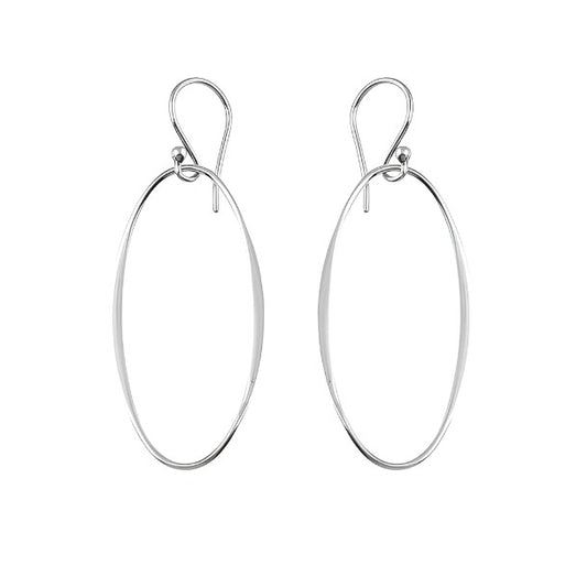 Long Oval Drop Earring