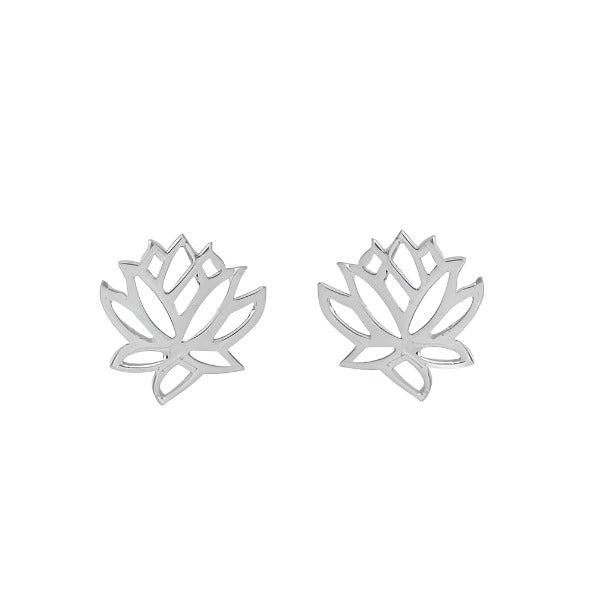 Tiny Lotus Earrings