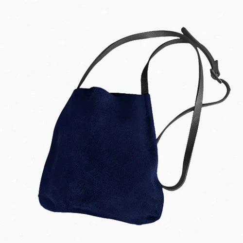 Suede and Leather Crossbody Bag