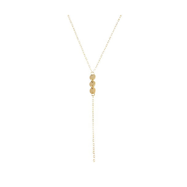 3 Disc Lariat Necklace