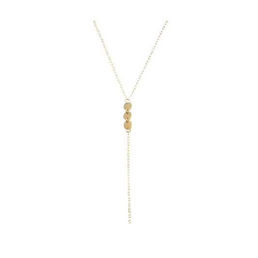 3 Disc Lariat Necklace