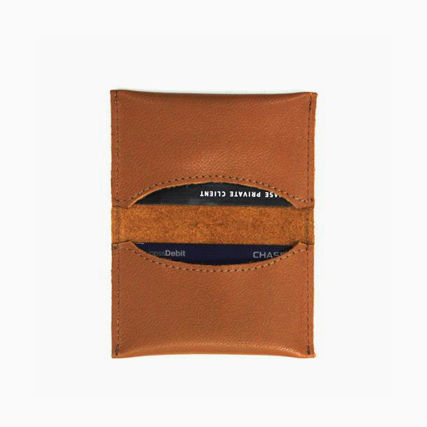 Black Double Foldover Credit Card Wallet