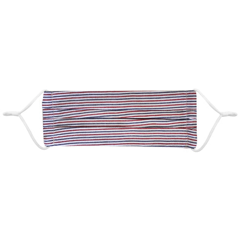 Red and Navy Stripe Seersucker Cotton