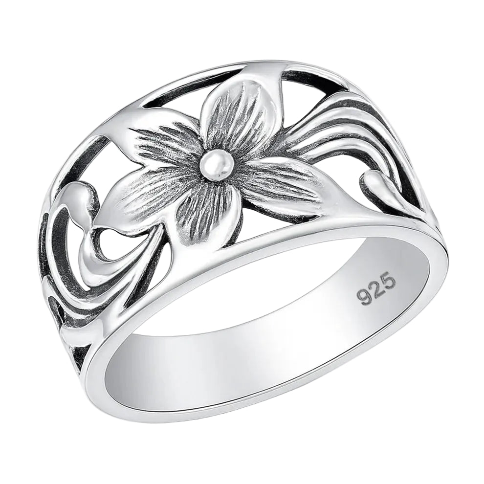 Filagree Plumeria Ring