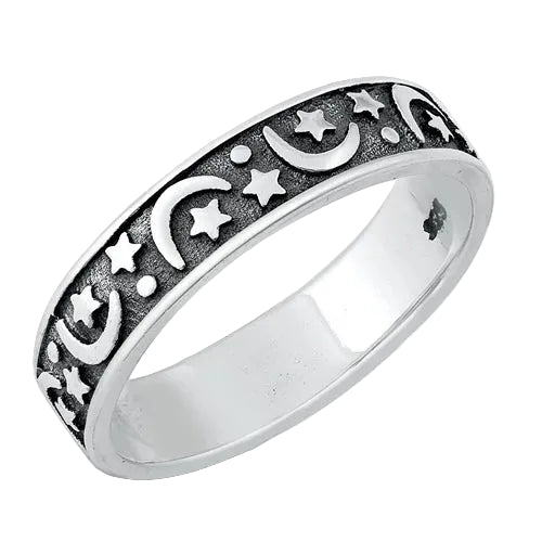 Moon and Stars Ring