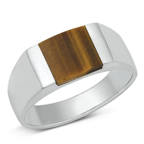 Tigers Eye Signet Ring