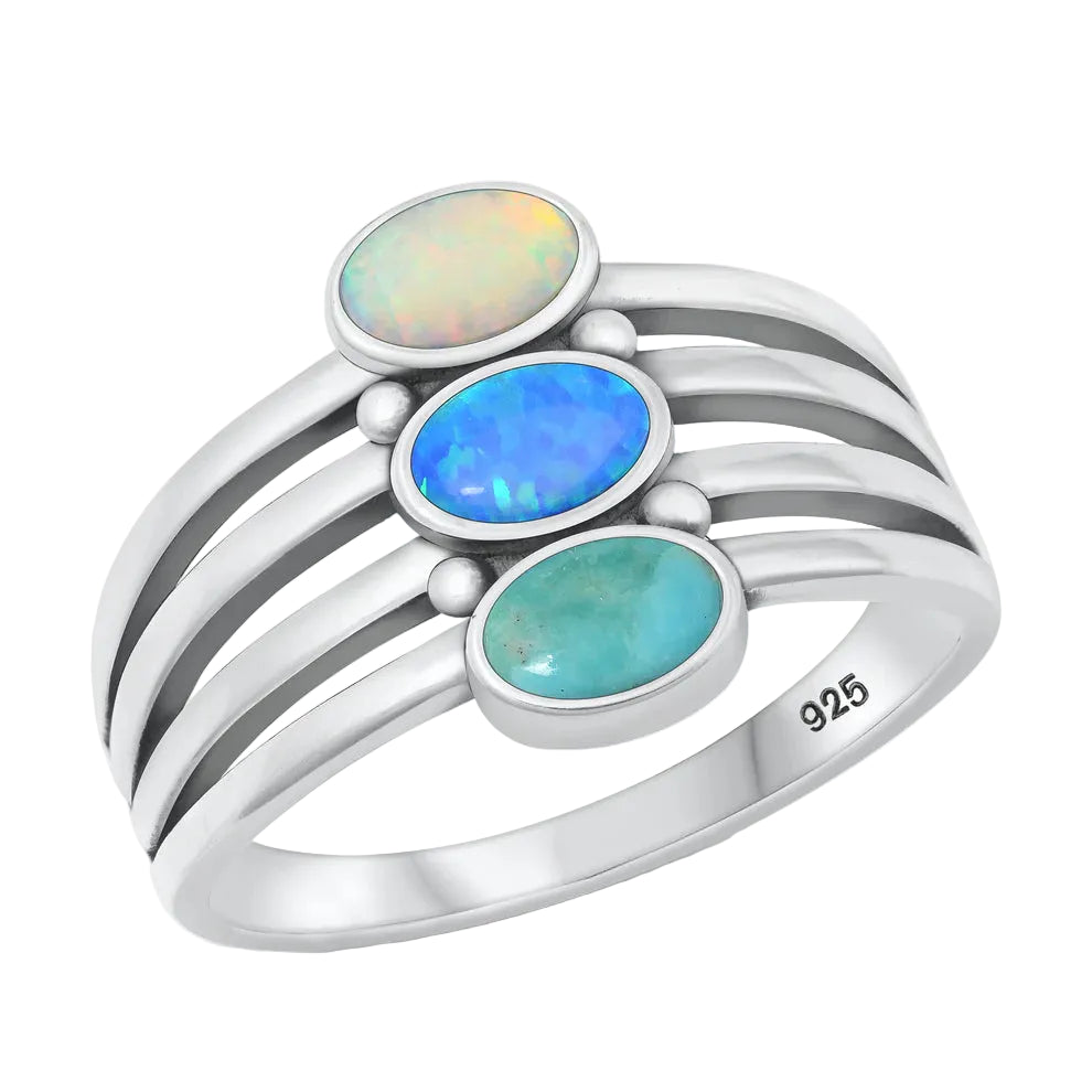 Triple Turquoise Ring
