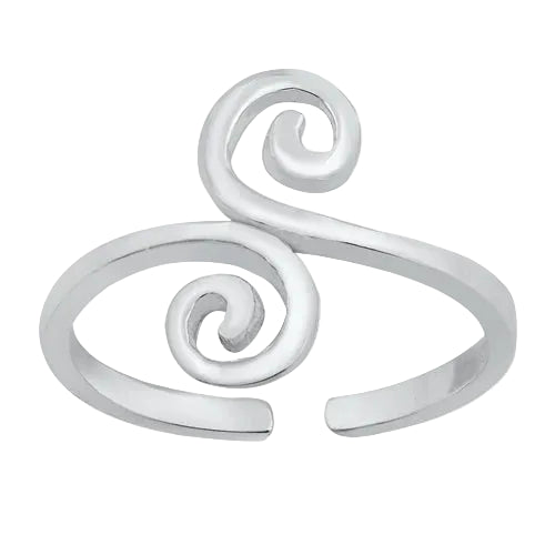 Double Swirl Toe Ring