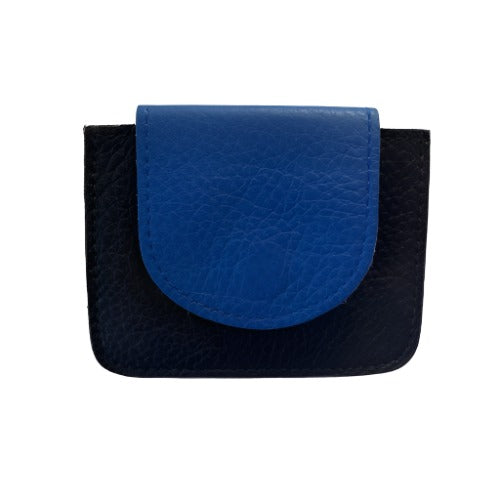 Black and Blue Square Wallet In Stock