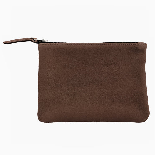 Suede Pouch Chocolate In Stock
