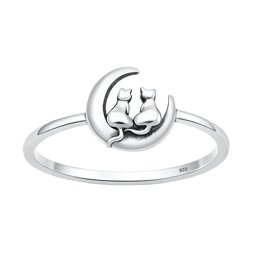Cats on a Moon Ring