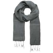 Charcoal Silk and Cotton Scarf
