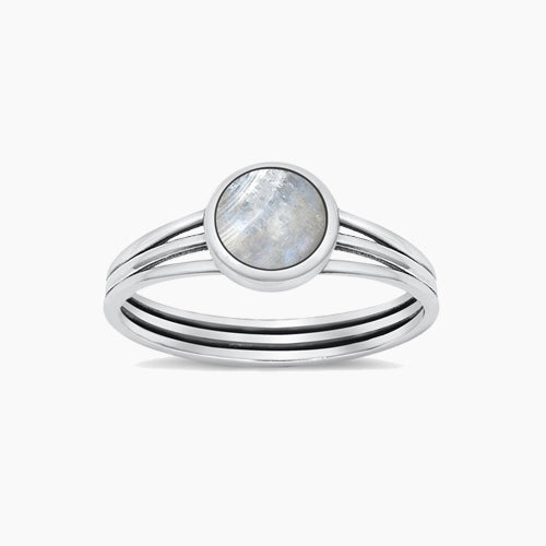Round Moonstone Ring In Stock