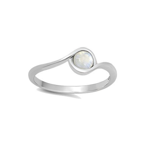 Curved Moonstone Ring