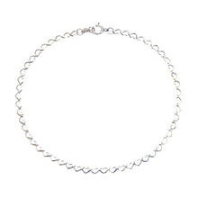 Sterling Silver Delicate Heart Chain Bracelet