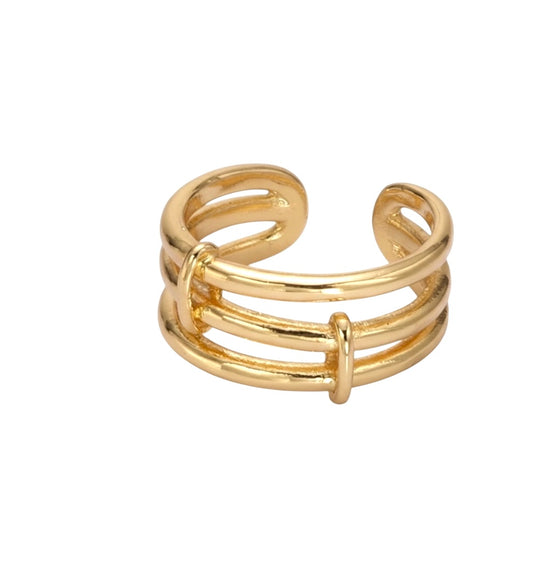 Triple Line Ring