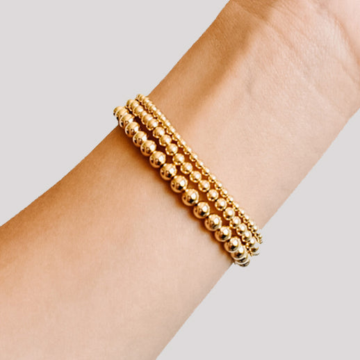 Gold Stretch Bead Bracelet