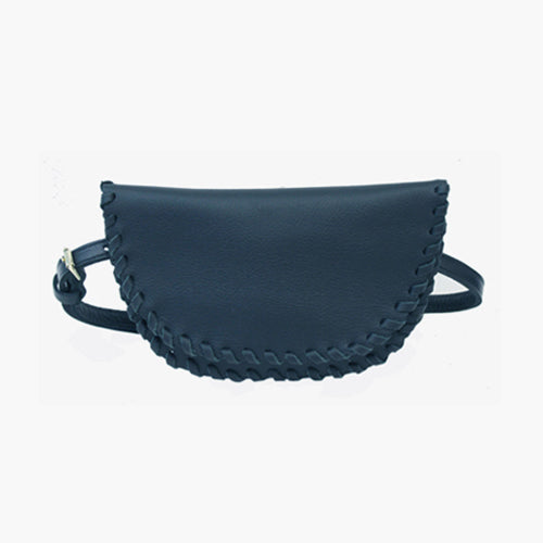 Black Whipstitch Belt Bag