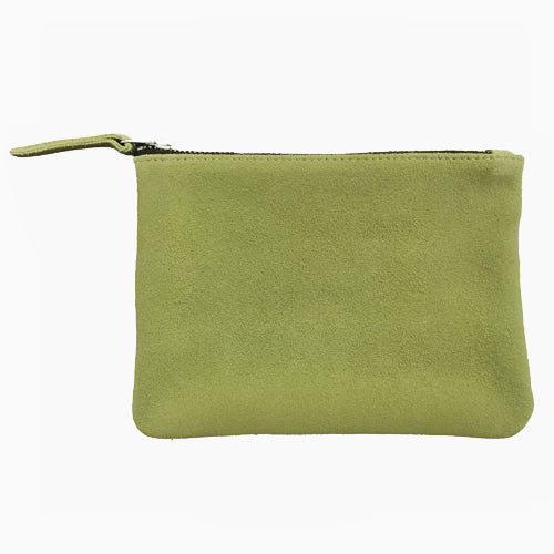 Suede Pouch Olive In Stock