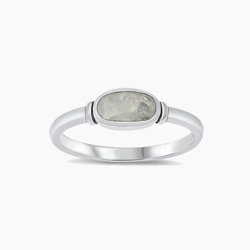 Petite Oval Moonstone Ring In Stock