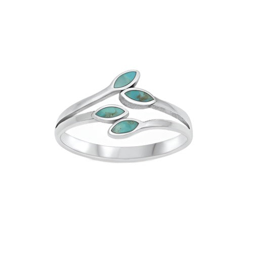 Turquoise Leaves Ring