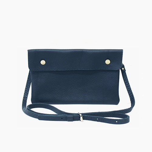 Leather Tote Bag Jess - Navy
