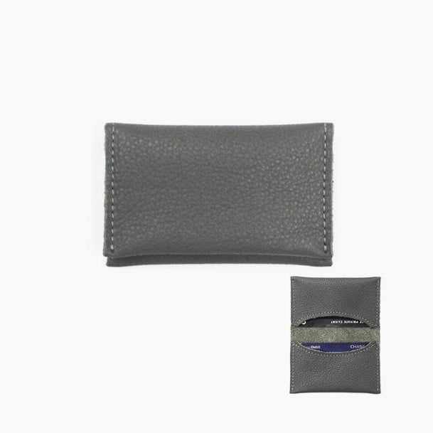Black Double Foldover Credit Card Wallet