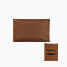 Cognac Double Foldover Credit Card Wallet