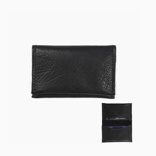 Black Double Foldover Credit Card Wallet