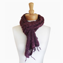 Plum Woven Cotton Scarf
